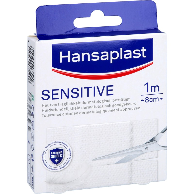 Hansaplast Sensitive Pflaster Hypoallergen 1 m x 8 cm, 1