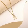 Amberta Italian 9ct Gold Initial Pendant for Women Men |