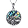 MONGAS Highland Cow Necklace Sterling Silver Highland Cow Pendant Cattle