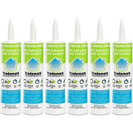 Glue Caulk for Mass Loaded Vinyl, Acoustic Foam and Fabric Panels Soundproofing - Adhesive for Acoustic Treatment - Heavy Duty Construction Glue - 6 Tubes