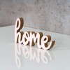 levandeo Lettering Home L20 cm Pastel Pink Wood Table Decoration
