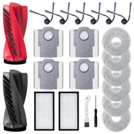 Jegehoyo Accessories Set for Roborock Saros 10R robot vacuum cleaner, spare parts with 1 main brush, 2 filters, 6 side brush, 4 dust bags, 6 wiping experts, 1 brush, 1 screwdriver