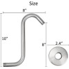 S Shaped Shower Arm Standard 1/2" Connection with Flange High