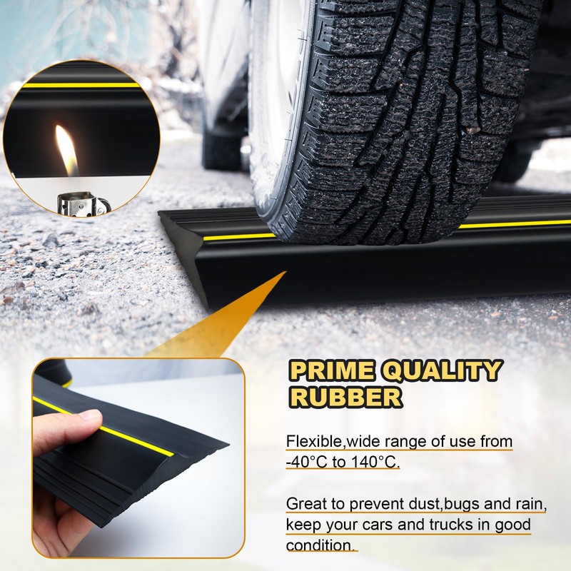 DGSL Universal Garage Threshold Seal Strip with Sealants/Adhesive, 10FT Waterproof
