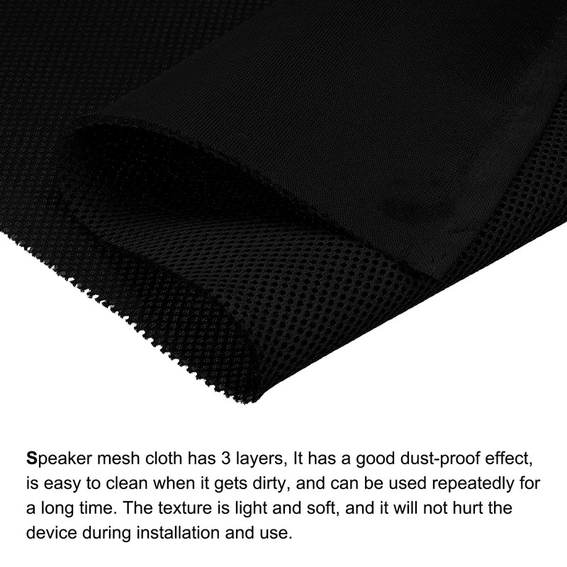 MECCANIXITY Speaker Grill Cloth 20 x 55 Inch Stereo Mesh