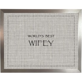 Lap Tray: Bean Bag Padded Cushion Eating Table (World’s Best Wifey Vintage Silver)