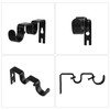 6 Pack Double Curtain Rod Brackets, Heavy Duty Adjustable Curtain