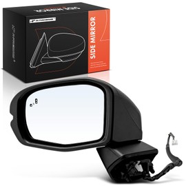 A-Premium Driver Side Power Door Mirror - Compatible with Honda CR-V 2023-2025 - Heated Manual Folding Black Outside Rear View Mirror w/Turn Signal and Blind Spot Detection