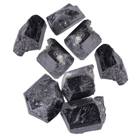 FTVOGUE Quartz Crystal Black Tourmaline Stone Tourmaline Rough Rock Mineral Healing Stone for Cabbing, Tumbling, Polishing, Wicca And Reiki Healing