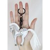 Autumnwell Silver Horse Keychain, Hanging Charm Accessory for Purse, Bag