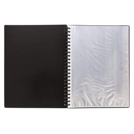 Marbig (R) 2007202 Display Book Refillable A4 Clear Front 20 Pockets Black
