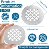 2 Pack 4-1/4 Inch OD Shower Drain Cover, 18/8 Stainless