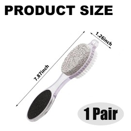1Pcs Foot Scrubber Pumice Stone - 4-in-1 Cleaning Tool for Feet, Callus Remover & Exfoliator