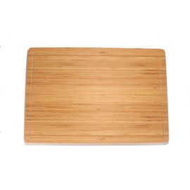 BambooMN Heavy Duty Premium Bamboo Cutting Board - 17.25"x11.75"x0.75" - Grooved/Flat - 1 Piece