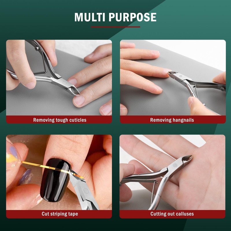 FVION Cuticle Nippers Stainless Steel Cuticle Nippers Extra Sharp with