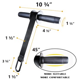 VAIIO Forearm Strengthener and Wrist Roller with Quick Locking Mechanism - Durable PVC Anti-Slip Grip Handles - Perfect for Men and Women - Ideal for Hand, Wrist, and Forearm Strength Training Black