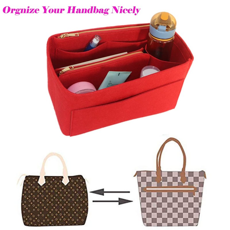 YXBQueen Handbag Organiser Bag Organiser with Compartments Purse Insert Bag
