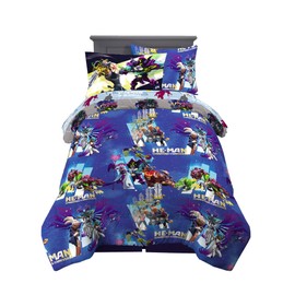Franco Kids Bedding Super Soft Comforter and Sheet Set with Sham, 5 Piece Twin Size, He-Man and the Masters of the Universe