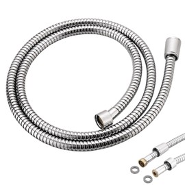 gcbcrit Shower Hose Replacement for Grohe 28143001 Relexaflex 59" Metal Longlife Shower Hose with Brass Insert and Nut, Suitable for All GROHE Shower Series, Starlight Chrome (59, Inches)