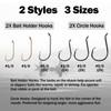 Eupheng High Low Saltwater Fishing Rigs Circle Hook/Bait Holder Hooks,