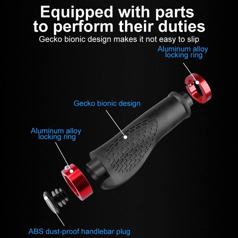 Cycling Lock-On MTB Ergonomic Mountain Bike Rubber Grips Bicycle Handlebar,