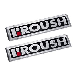 Roush R Red Silver & Black Emblems - 4.5" Long Pair for 1996-2008 F-150 & Mustang