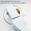 BIDETbidet Left/Right Reversible FRESH WATER Non-Electric Ultra-Slim Toilet Attachment, Ability