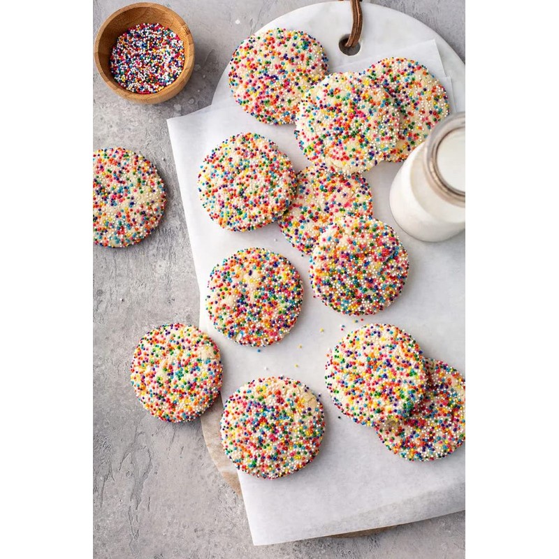 Rainbow Nonpareils Sprinkles - 2.7 Pounds - Big Bulk -