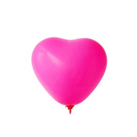 Allydrew 7 Inch Heart Shaped Metallic Latex Balloons (10 pack), Pink