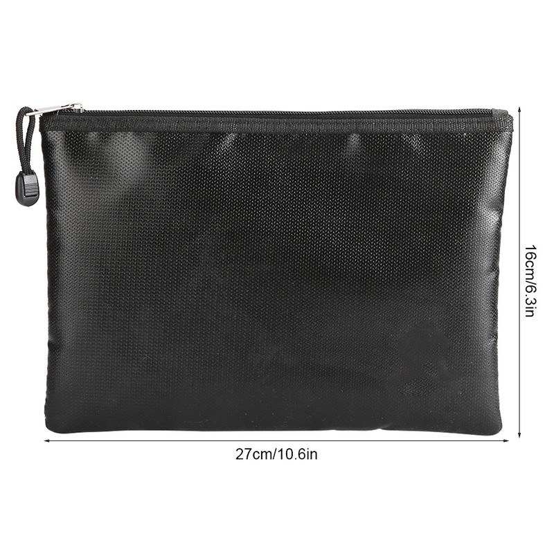 27 x 16cm Waterproof Fireproof File Document Organizer Storage Bag