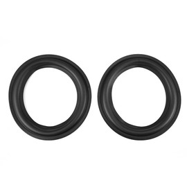 Socobeta 2pcs Speaker Rubber Edge, 6 inch / 156mm Perforated Rubber Edge Surround Speaker Repair Parts Replacement Easy to Install