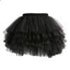 Falda tutú para bebé, 6 capas, tutus 1-8T, Negro, 1-2