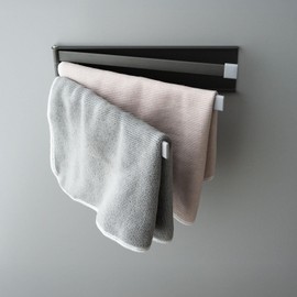 Passo-tlhg-gy Magnetic Dish Towel Hook, Magnet, Thin, Storage, Dish Towel, 3 Tiers, For Both Left and Right Use, Movable, Fall Prevention, Kitchen Cloth, Towel Hanger, Compact, Dry, Slim, Stylish,