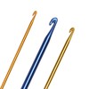 3 x crochet hooks, knitting needle with hole eyelet for