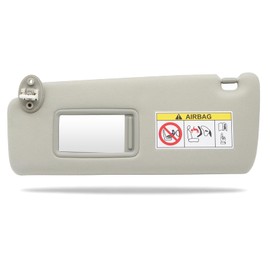 Aspaton Gray Sun Visor Left Driver Compatible with GX460 2010-2023 74320-60D22-A0 Sunshade Front Left Side W/Mirror