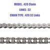 CILOYU 420 Chain 32 Links Replacement for Coleman KT196 CK196