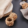BEIBANG Fall Napkin Rings Set of 12, Handmade Woven Napkin