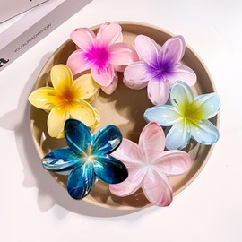 MHwan Flower Hair Clips, 8 Pieces Combination Hair Pins in 2 Styles, Bohemian Style Flower Hair Clips, Non-Slip, Suitable for Thin and Thick Hair, Suitable for Beach and Holiday