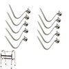 DeaHea 10 Pack Folding Walker Height Adjustable Clips Pole Push