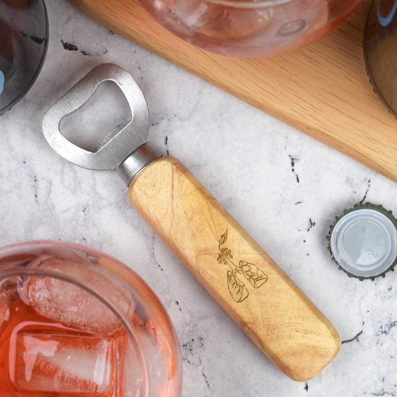 Azeeda 'Lung & Roots' Wooden Bottle Opener (BO00049433)