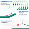 Roellgs 10-pack slacks rack, space-saving metal hanger, rubber coating, non-slip,