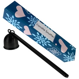 NEOYARDE Candle Snuffer, Stainless Steel Wick Flame Extinguisher Elegant Candle Accessory for Candle Lovers - Ivory Black