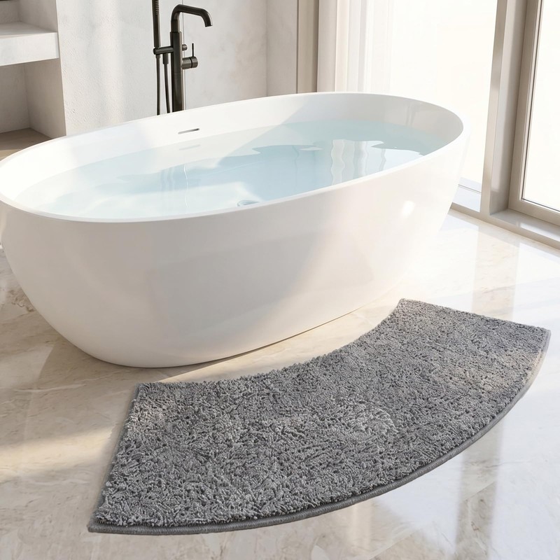 Ruiunchu Bath Mat, Non Slip Shower Mat Curved Shower Bath