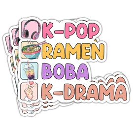 TODOLIA (3Pcs-3in) Funny K-Pop Sticker Pack, Cute Girly Korean Music Lover Sticker, K-Pop Fan Gift, Kdrama Kpop Decoration for Laptop Tablet Planner Binder Water Bottle Helmet Car Vehicles - 09