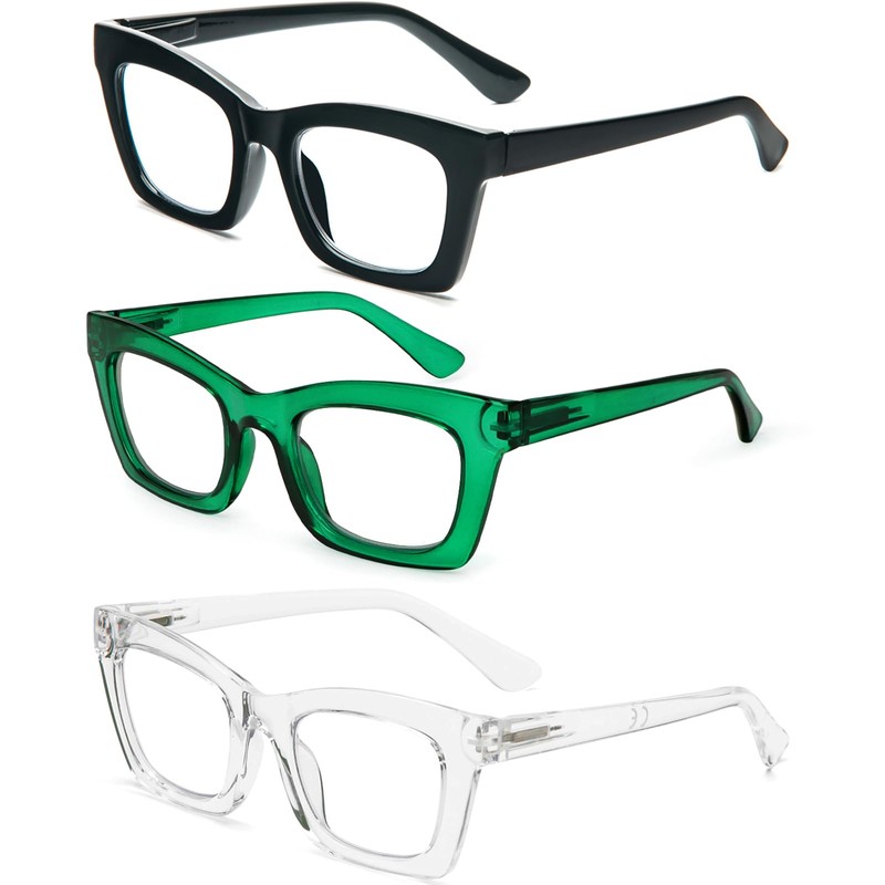 REAVEE REAVEE 3 Pack Oprah Style Reading Glasses Blue Light
