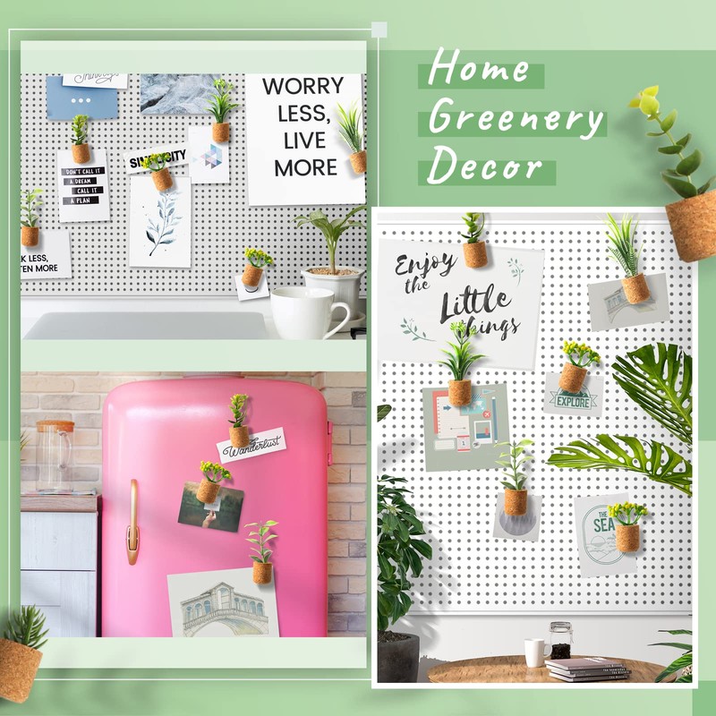 Joyibay Plant Fridge Magnets Mini Succulent Magnets Artificial Plants Refrigerator