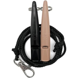 ACME Dog Whistle No. 211.5 with Whistle Band | Double Pack | 2 Whistles Including 2 Bands | Ideal for Recall - Loud and Far-reaching (Black + Nougat)