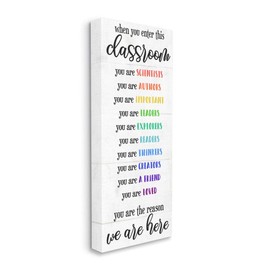 Stupell Industries Inspirational Types of Students Everyday Classroom Sign, Designed by Daphne Polselli Wall Art, 10 x 24, Canvas