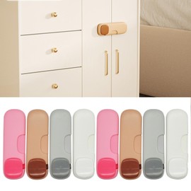 Xylionme 8 Pack Baby Proofing Cabinet Locks-Child Safety Lock, Refrigerator Drawers lock with Strong Adhesive Tape, Kitchen System keep baby's fingers safe. (8 PCS)