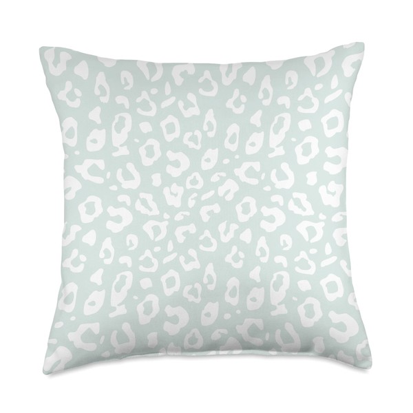 Vine Mercantile Chic Pastel Mint Green & White Leopard Animal